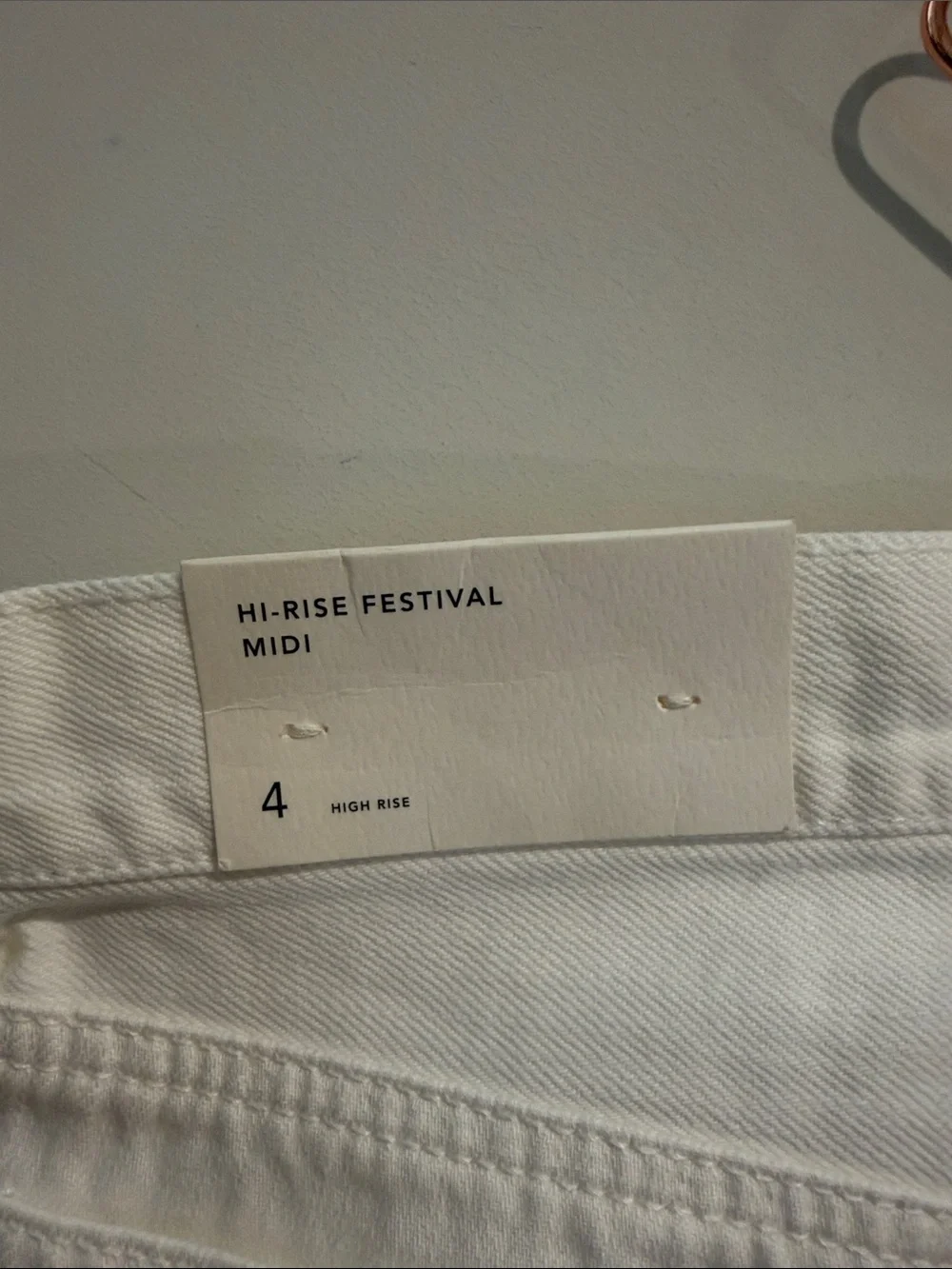 American Eagle Outfitters White Distressed Denim Cutoff Shorts. High rise.